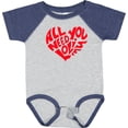 thumbnail image 3 of Inktastic All You Need is Love Red Heart Shape Boys or Girls Baby Bodysuit, 3 of 5