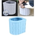 thumbnail image 2 of Inodoro plegable portátil, asiento de inodoro, cubo para exteriores, cubo plegable, inodoro Azul Zulema Inodoro de cubo plegable, 2 of 8