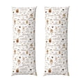 thumbnail image 1 of Kdxio Coffee Print Body Pillow Cover with Zipper,Soft Body Pillow Pillowcase,Long Pillow Case Cover,20x54 Inch, 1 of 7