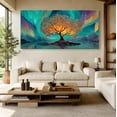 thumbnail image 6 of Large Tree of Life Canvas Wall Art, Abstract Canvas Prints Fantasy Landscape Paintings, Oversized Nature Pictures Artwork for Modern Home Decoration, 6 of 7