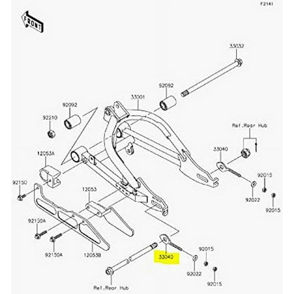 Kawasaki OEM KLX110/L Rear Chain Adjuster 33040-1006, Automotive Specialty Parts