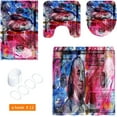 thumbnail image 7 of 4PCS/Set Money Bathroom Set Shower Curtain set for Bathroom,Black Gold Hundred US Dollar Bills Cash Benjamin Franklin Bathroom Decor, Waterproof Fabric Bath Curtain,Non-Slip Bath Rugs Toilet Mats, 7 of 7