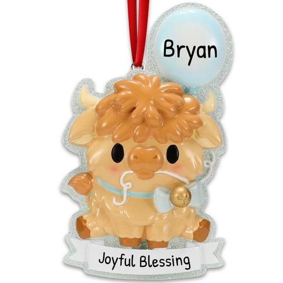 Personalized Baby's First Christmas Ornaments 2024 - Custom Christmas Ornament Baby Boy First Christmas Ornament Highland Cow Ornament Newborn Baby Ornament with Name Baby Ornament for Christmas Tree