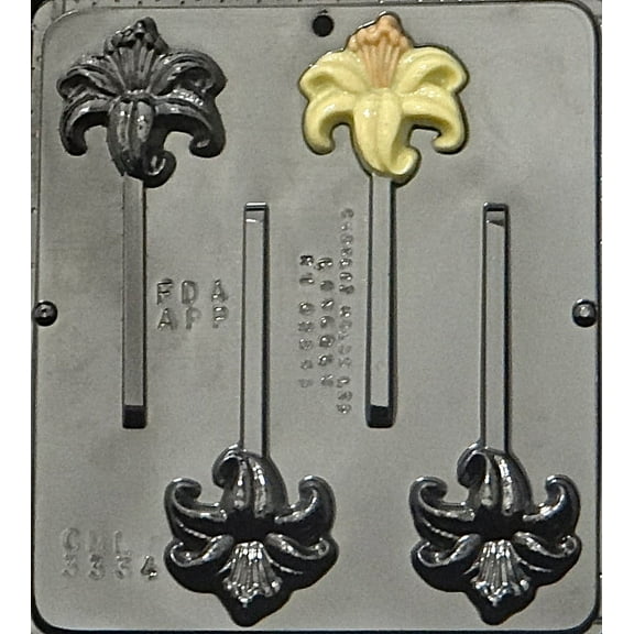 3334 Day Lily Lollipop Chocolate Candy Mold