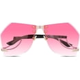 thumbnail image 3 of Gafas de sol cuadradas de gran tamaño para mujer, una pieza, moda femenina, 3 of 5