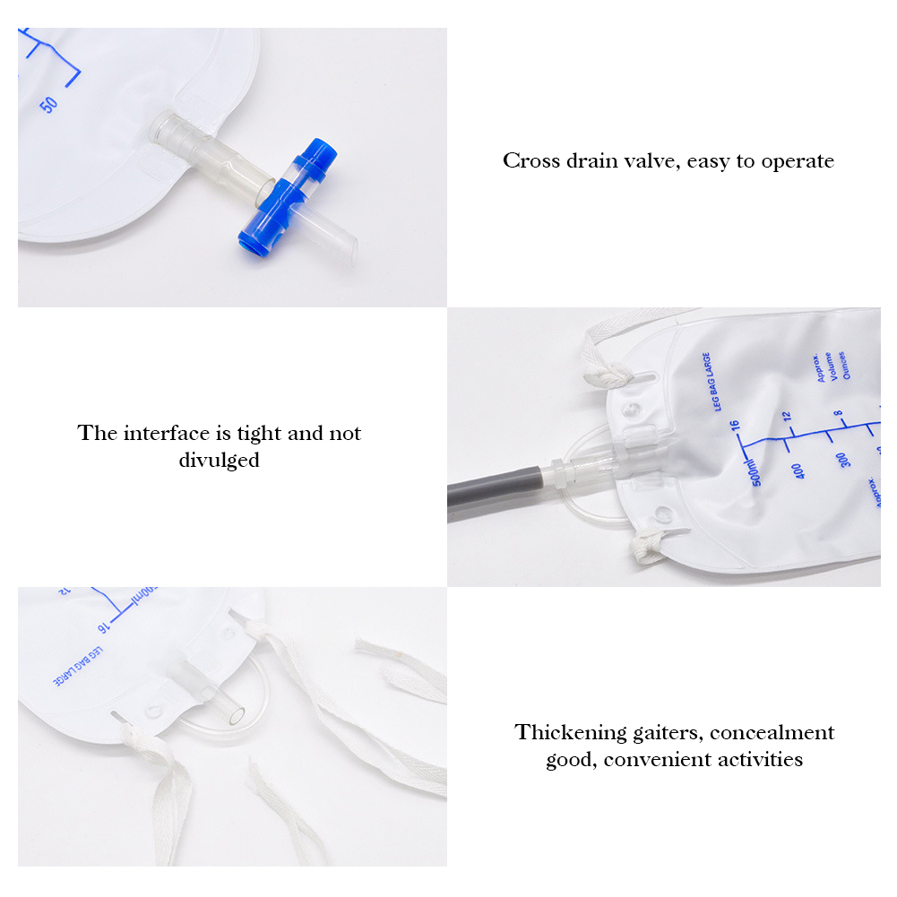 TWSOUL Reuseable Male Female Urine Bag Urinal Pee Holder Collector For Urinary Incontinen,Urine Collector,Urinal Bag with Two 500 ml Urine Leg Bags