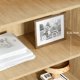 thumbnail image 3 of 5 niveles de madera estante de libros con rattan doors - boho-style de altura estante con abiertos estante para almacenamiento in sala de estar, dormitorio, oficina en casa o kitchen, 3 of 7