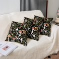 thumbnail image 4 of Wild Mushroom 24x24 inch set of 2 Throw Pillow Covers Outdoor Natural Plants Cushion Covers Lovers Botanical Leaves Rustic Cushion Cases Vintage Flowers Woodland Mushrooms Pillow Covers,Black, 4 of 6