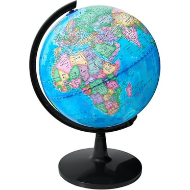 BSHAPPLUS 8" Globe,Globe of the World with Stand,360 Spin World Globe for Kids Learning,World Globes for Adults