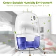 thumbnail image 1 of Mini Dehumidifier Home Portable 500ml Moisture Absorbing Air Dryer with Auto-off LED indicator Air Dehumidifier Purifier, 1 of 9