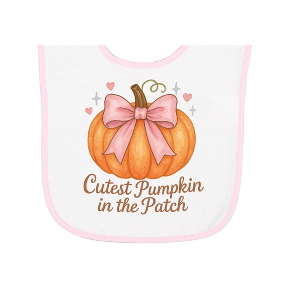 Inktastic Cutest Pumpkin in the Patch Halloween Baby Terry Cloth Bib