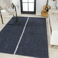 thumbnail image 4 of JONATHAN Y WASHABLE 5 x 8 Area Rug, Linja Centre Stripe - Navy/Gray, WSH117A-5, 4 of 9