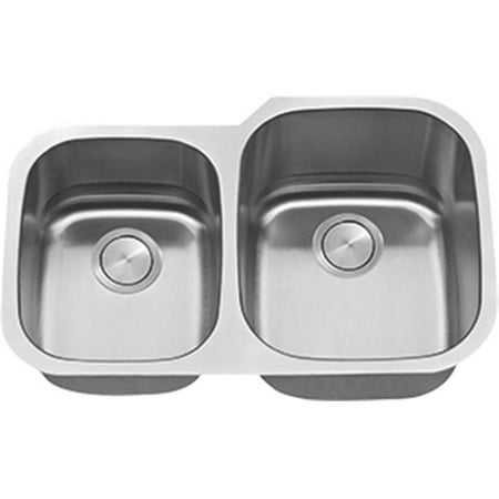 C Tech I Li 300 S D 32 25 In Stainless Steel 40 60 Double Bowl Sink C Tech I Li 300 S D 32 25 In