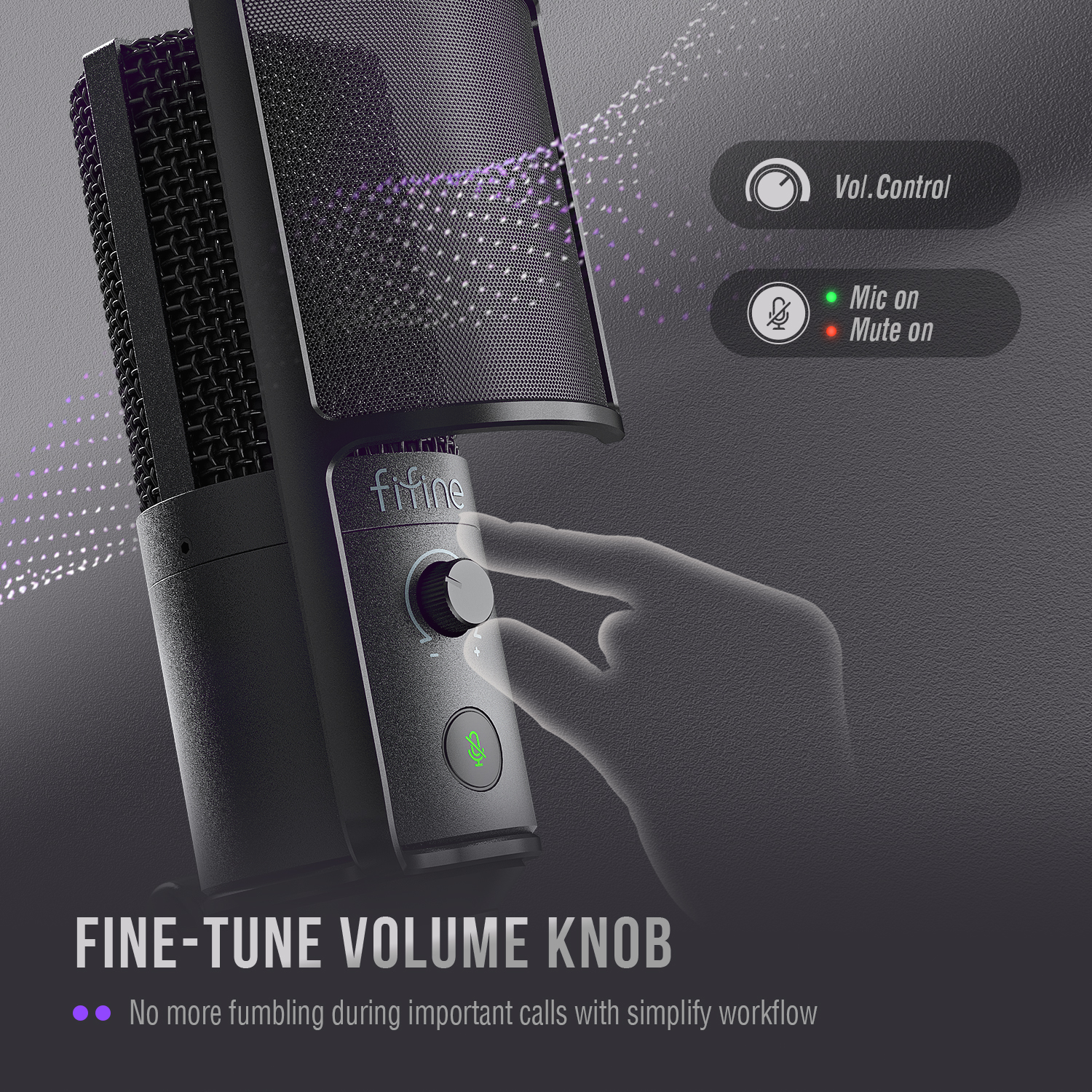 FIFINE K669B Pro USB Condenser Microphone with Pop Filter photo 4