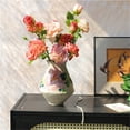 thumbnail image 4 of Ceramic Vintage Vases Hand Painted Peony Floral Vase for Home Decor, Living Room,Office, 4 of 6