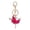 Rose Red, variant on Ballerina Keychain for Women Girls Sparkling Rhinestone Ballet Dancer Keyring Pendant Alloy Bag Charm for Purse Wallet Car Keys