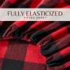 thumbnail image 6 of Soft Polar Fleece Plaid Sheet Set, 4-Piece Full Size Sheets, Red / Black, 6 of 6