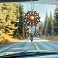 thumbnail image 4 of Boho Sun Dreamcatcher Window Hanging Acrylic, Celestial Feather Car Ornament, Mystical Sun and Moon Decor, Spiritual Suncatcher, Native Tribal Charm, Bohemian Wall Hanging, 4 of 4