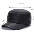 thumbnail image 2 of CoCopeaunts Men's Winter Baseball Cap PU Leather Warm Peaked Hat with Fold Earmuffs Casual Classic Outdoor Travel Dad Hat, 2 of 5