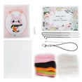 thumbnail image 1 of Kit de fieltro de aguja, suministros de fieltro de lana, muñeco de juguete de peluche de Animal, material de fabricación DIY, 125 # conejo, 1 of 5