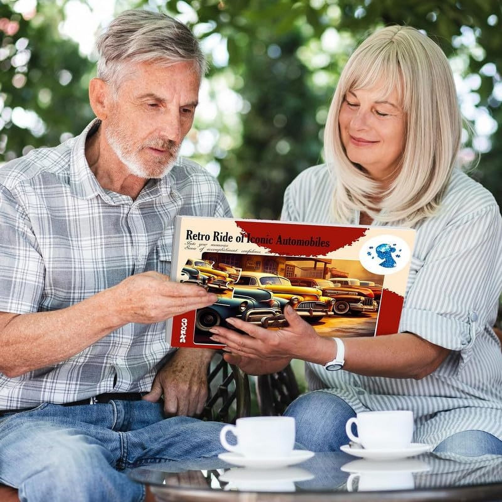 Quokka Dementia Puzzles for Adults - 3x100 Piece Set Dementia Puzzles for Elderly - Horses & Cars