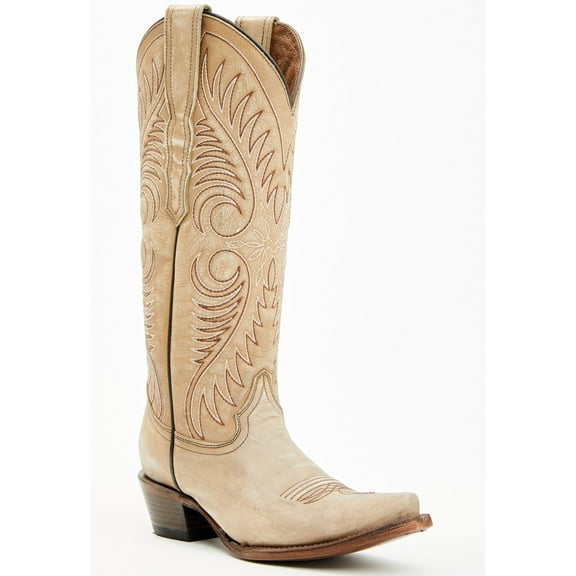 Circle G Women's Tall Western Boot Snip Toe Sand 6 M  US