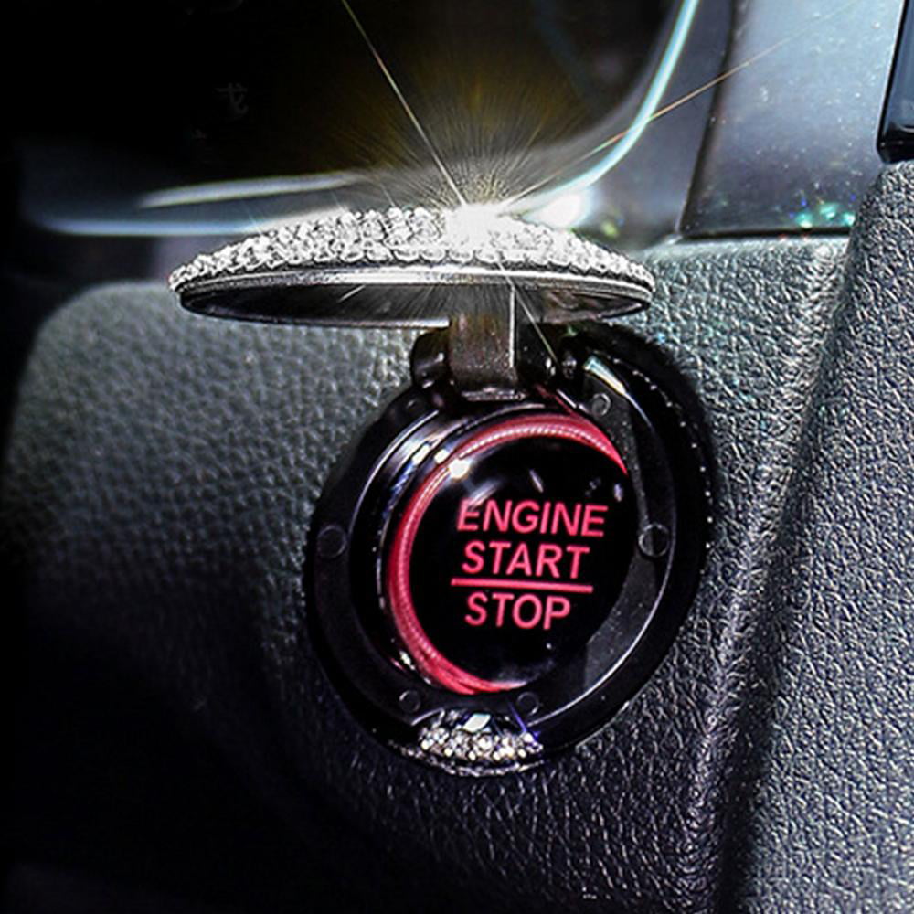 Tohuu Car Engine Start Button Cover Push to Start Button Cover Engine Push  to Start Button Cover Auto Startup Button Protective Shell Auto Interior  Ignition Protector for Women newcomer 
