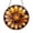 Acrylic 3.5 Inch, variant on Sunburst Mandala Faux Stained Glass Suncatcher, Round Floral Window Hanging Decor with Golden Center and Symmetrical Petal Pattern