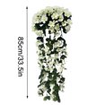 thumbnail image 3 of facefd Artificial Flower Garland Wall Hanging Simulation Floral Vine Home Office artificial Flower Rattan, White, 3 of 5