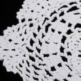 thumbnail image 3 of GUOOL Nappe Ronde Rustique au Crochet Chemin de Table Coton Blanc Napperons Faits à la Main, 3 of 8