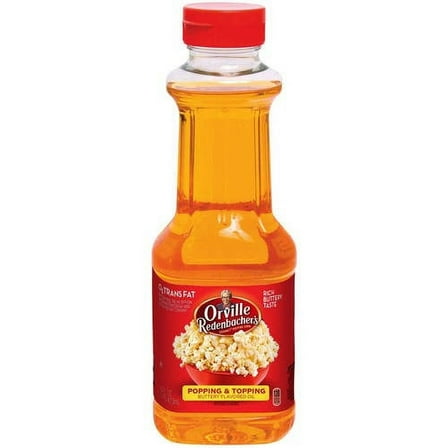 Orville Redenbacher's Popping & Topping Buttery Flavored Oil, 16 Fluid Ounce (Pack of 2)