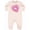 Natural Heather, variant on Heart Shaped Donut with Pink Icing and Sprinkles Baby Fleece Romper