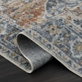 thumbnail image 4 of Hauteloom Hiti Hallway, Kitchen Machine Washable Runner Rug - Traditional Oriental Medallion Carpet - Blue, Orange, Gray, Beige, Cream - 2'7" x 7'3", 4 of 7