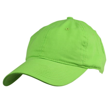 DALIX Womens Pastel Lovers Cap - Adjustable Hat with Velcro Closure in Lime