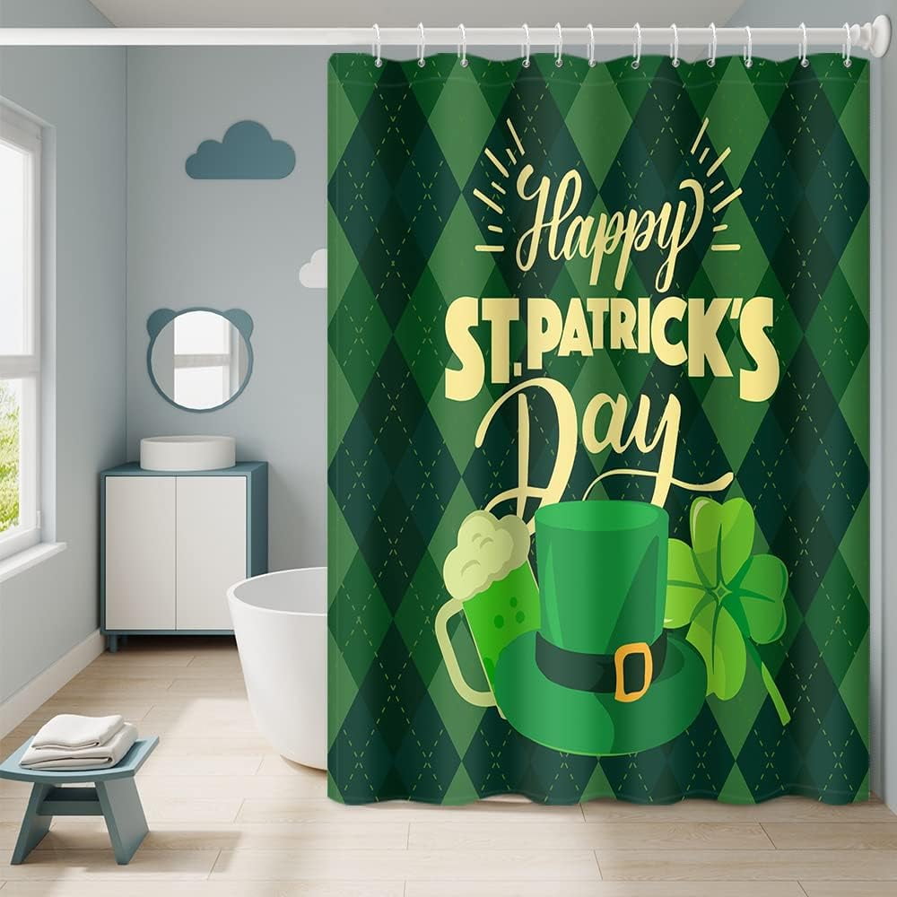 st pattys day shower curtain