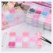 1000 Pcs 3D Bow Heart Star Nail Accessories,Jademall Nail Art Rhinestones Flatback Pearl Nail Beads Flowers Multi Shape Nail Decorations for Manicure DIY Nail Art Supplies Craft Embellishment