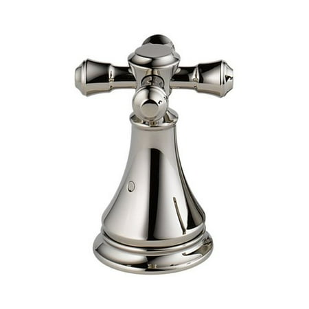 Collection Roman Tub Set - Delta H695 Pair of Cassidy Metal Cross Handles - Polished Nickel