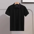 thumbnail image 6 of Zekutng Men's T-Shirts Striped Solid-Color Button-Down Short-Sleeve Shirt,Sizes M-3XL, 6 of 7