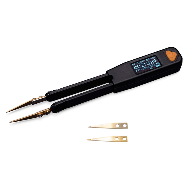 LCR Research Pro1 Plus - 100KHz LCR Meter with 0.1% Accuracy/LED Tester/ESR Meter/Smart SMD Tweezers/with Spare Test Tips