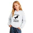 thumbnail image 4 of IWRICH Just a Girl Who Loves Horses Hoodie Equestrian Hoodies for Teen Girls Gift for Riders Fans,Size 2-14 Years White 100, 4 of 4