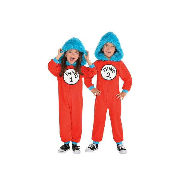 Kid Thing 1 and Thing 2 Jumpsuit Costume - Walmart.com - Walmart.com