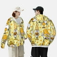 thumbnail image 6 of Daiia Garden Honeybee Gnomes UPF 50+ Sun Protection Hoodie Jacket Lightweight Long Sleeve Sun Shirt for Women Men with Pocket Hiking Outdoor-XX-Large, 6 of 9