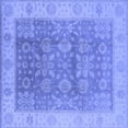 thumbnail image 1 of Ahgly Company Machine Washable Indoor Square Oriental Blue Traditional Area Rugs, 4' Square, 1 of 4