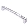 thumbnail image 4 of Paquete de 16 Muebles de Diamantes de Imitación de Cristal Transparente Cuadrado de Estilo Europeo Armario de Puerta Armario Gabinete Cajón Tirador Tiradores de Manija 128mm, 4 of 5