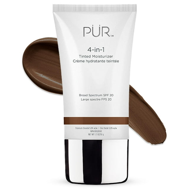 Crema hidratante con color PÜR 4 en 1 con SPF 20 Hidrating Vegan Chestnut