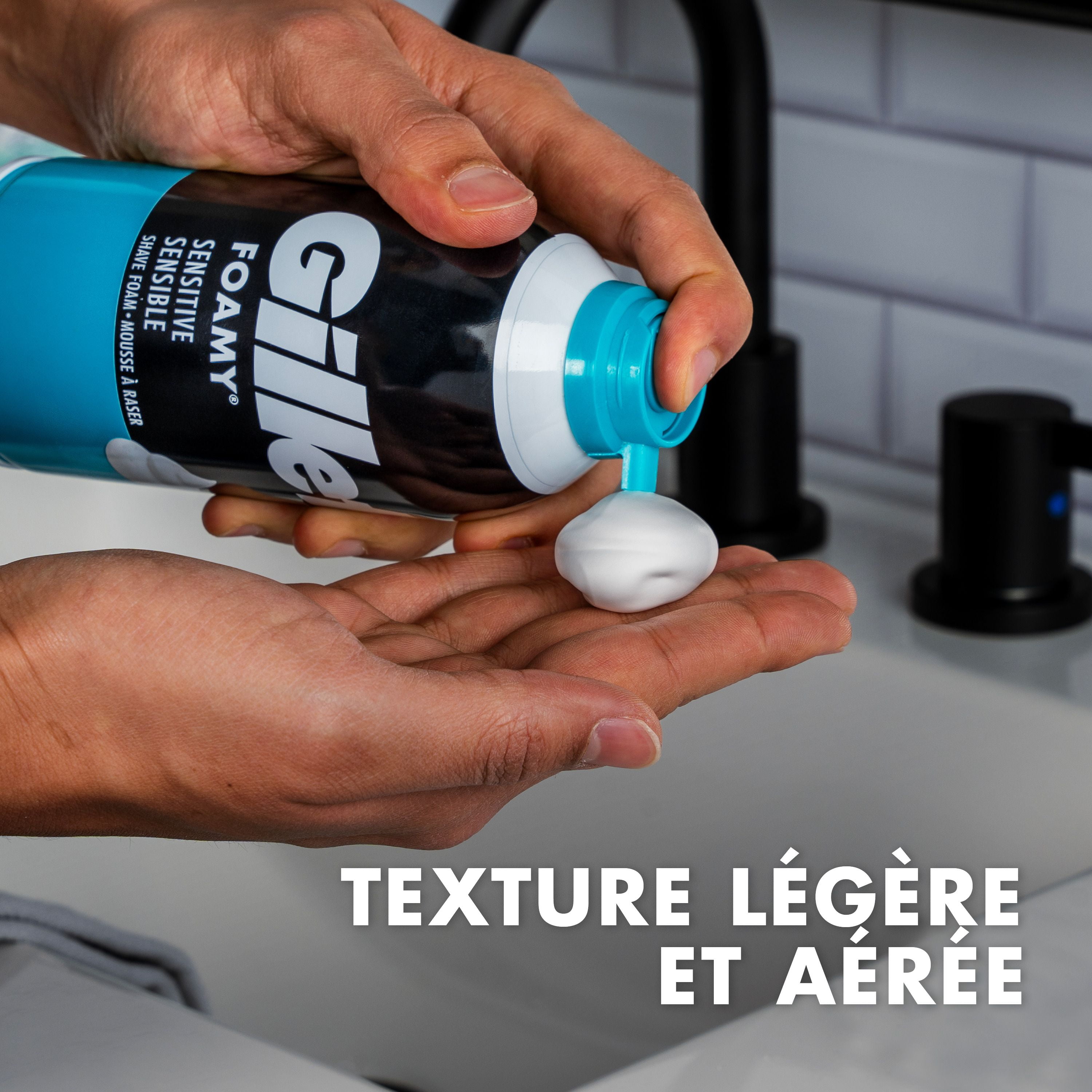 Gillette Foamy Sensitive Shave Foam For Men, Sensitive Skin, 422G