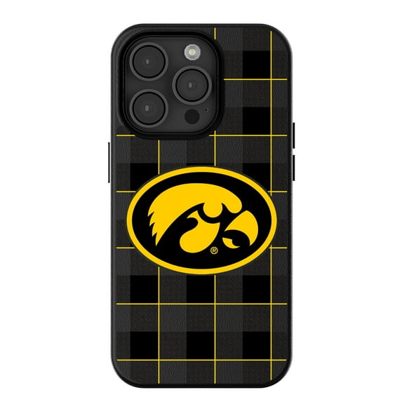 Keyscaper Iowa Hawkeyes Plaid Magnetic Bump iPhone Case