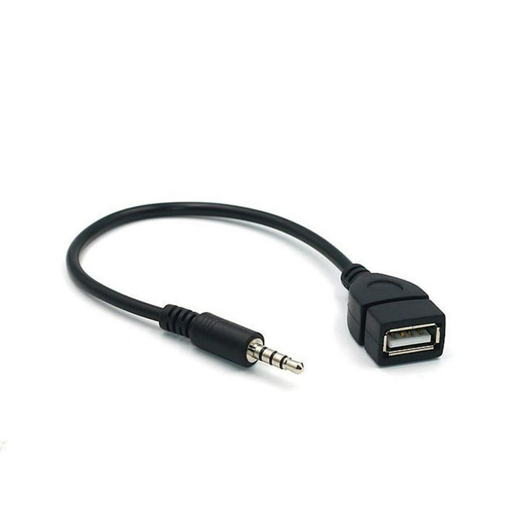 3.5mm Male Audio AUX Jack to USB 2.0 Type A Female Cable Adap OTG Converter  K7R3 