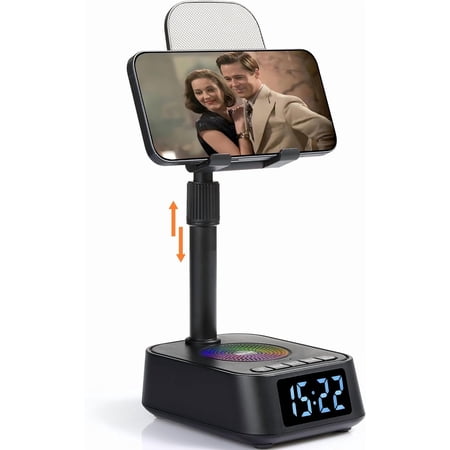 Gifts for Men Women Adjustable Phone Stand Bluetooth Speaker Birthday Gifts Him Husband Phone Holder for Kitchen Desk Bedroom Cool Tech Gadget for Dad Mom Boyfriend Christmas Ideal