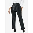 thumbnail image 2 of Jessica London Women's Plus Size Faux Leather Pant, 2 of 4